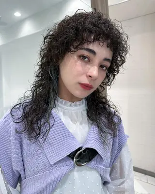 セミロング パーマ ブリーチパーマ 🎀Rumiのヘアスタイル