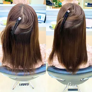 セミロング パーマ 艶髪と透明感を ‼️/若林のヘアスタイル