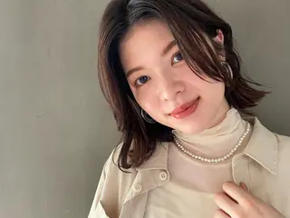 ミディアム 吉田 夢のヘアスタイル