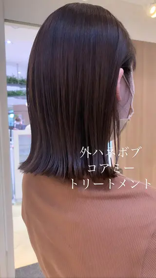 ミディアム カラー 似合わせカラー/艶 髪質改善/ヨシザキのヘアスタイル