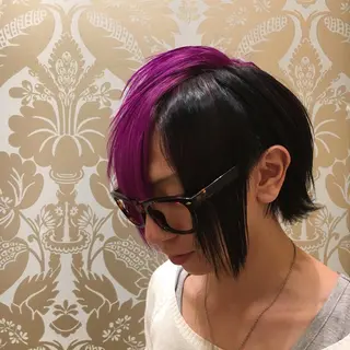 ショート カラー メンズ ミドウチ アヤカのヘアスタイル