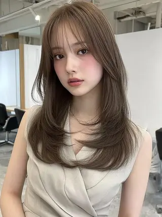 セミロング 🎀透明感カラー/ yuka🎀のヘアスタイル