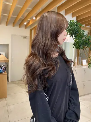 ロング カラー 似合わせカットカラー りおなのヘアスタイル