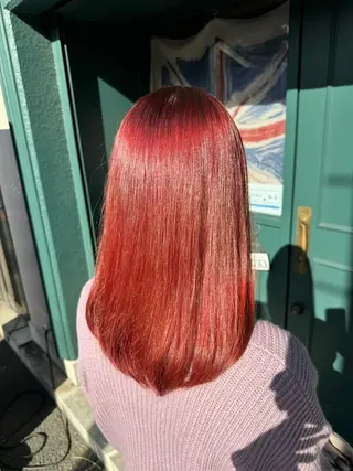 セミロング カラー ヘアアレンジ 金子 富士のヘアスタイル