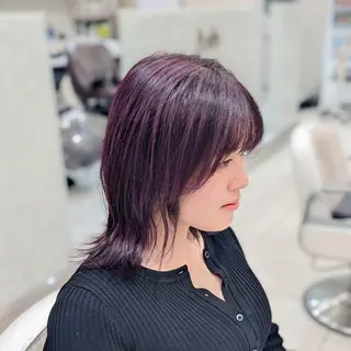 ミディアム カラー 髪質改善 カミムラのヘアスタイル