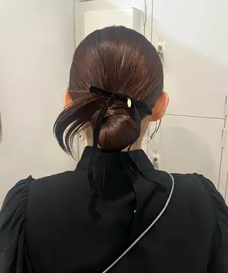 ロング ヘアアレンジ 透明感カラー、 アレンジ/miyuのヘアスタイル