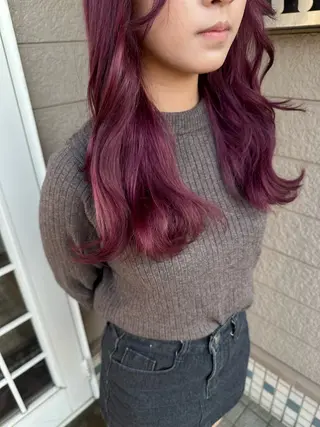 ロング カラー きくだ えれなのヘアスタイル