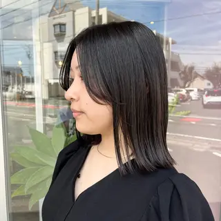 ミディアム ♡ナナコ♡ レイヤー/艶髪のヘアスタイル