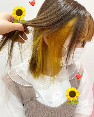 ミディアム カラー 新宿駅近♡個室 ♡関口三都季🌜のヘアスタイル
