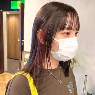 セミロング カラー パーマ ヘアアレンジ メンズ キッズ ネイル マツエク・マツパ 前川 朋香のヘアスタイル