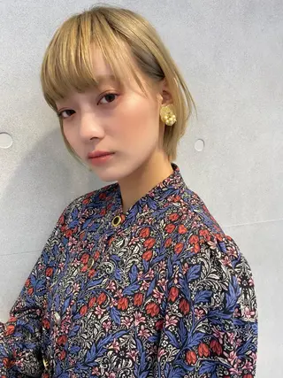 ショート カラー 透明感カラーブリーチ 🌼シゲモトアヤ🌼のヘアスタイル