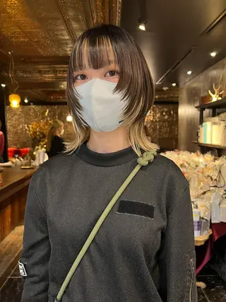 ミディアム カラー haco＋所属・圧倒的デザイン力 店長🎨RENAのヘアスタイル