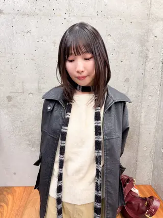 セミロング カラー パーマ 💖美髪矯正💖 辻未侑のヘアスタイル