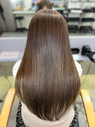ロング カラー 髪質改善🩵縮毛矯正 代々木/木下のヘアスタイル