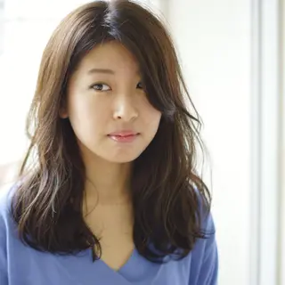 ミディアム セミロング カラー パーマ 【滝川市 美容師】 髙橋昌也のヘアスタイル