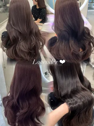 ロング カラー レイヤーカット 透明感カラー表参道のヘアスタイル