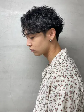 ショート カラー パーマ ヘアアレンジ メンズ 亀井隆汰/メンズ専門 パーマ特化美容師のヘアスタイル