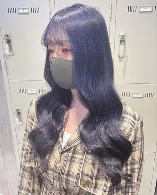 ロング カラー パーマ ヘアアレンジ メンズ キッズ ネイル マツエク・マツパ アイブロウ 🎀韓国レイヤー YURINA🎀のヘアスタイル