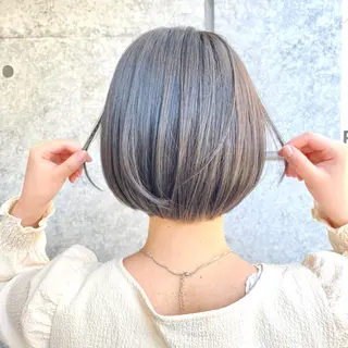 ショート カラー 癖毛救済✂️ボブ /髪質改善ストレートのヘアスタイル