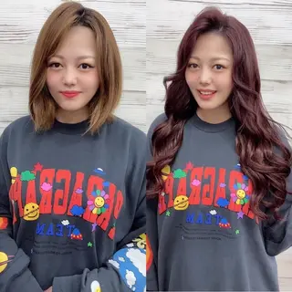 ミディアム カラー ヘアアレンジ LAVENDIA 初音のヘアスタイル