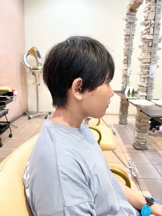 ショート 地毛風ストレート ⚡️下ノ村柊斗⚡️のヘアスタイル