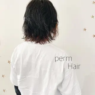 ミディアム パーマ 市川 千夏のヘアスタイル