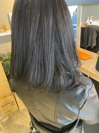 ミディアム カラー ヘアアレンジ メンズ キッズ ネイル マツエク・マツパ 透明感カラー🤎 ゆりのヘアスタイル