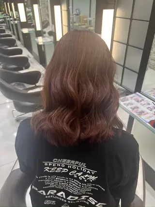 ミディアム カラー ハイトーン/うる艶 カラー Mioのヘアスタイル