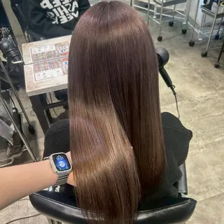 セミロング カラー うる艶カラー /縮毛矯正✨レオンのヘアスタイル