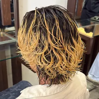 パーマ メンズ スペインカール/ サーフカール/RYUのヘアスタイル