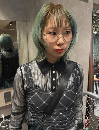 ミディアム カラー パーマ ヘアアレンジ メンズ 心斎橋美容室 Junのヘアスタイル