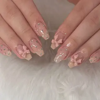 ネイル 透明感ネイル ｜mahiru.のネイルデザイン