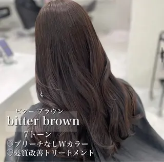 カラー 🤍ブリーチなし ブラウンhimi🤍のヘアスタイル