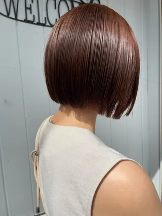ショート カラー レイヤーカット🌿 ボブ🕊️ヒロキのヘアスタイル