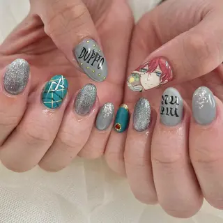 ミディアム 池袋痛ネイル Nok. 渡辺のネイルデザイン