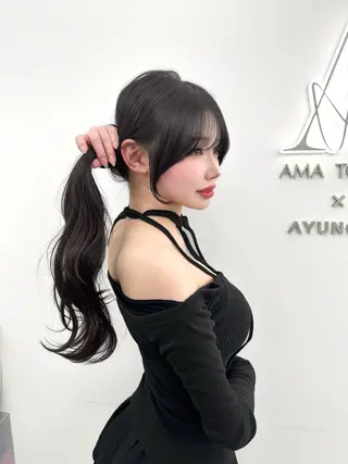 ロング カラー 🇰🇷韓国風くびれ ヘア🇰🇷中村優大のヘアスタイル