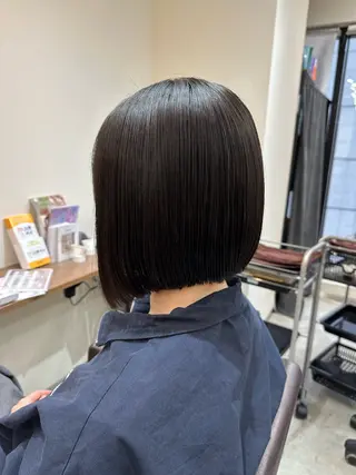 ショート 縮毛矯正+モテカラー 🎀✨MIHOのヘアスタイル