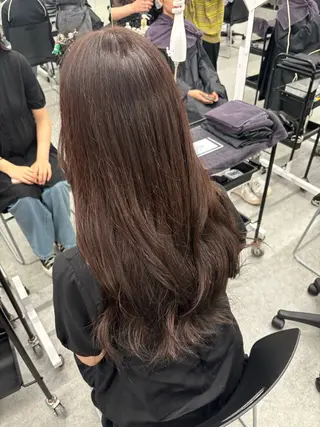 ロング カラー ヘアアレンジ AYUMI/赤み消し /ブラウンカラーのヘアスタイル