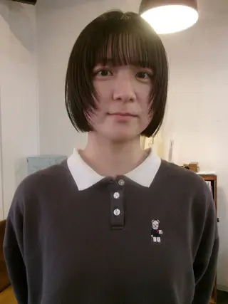 ショート カラー デザインカット🎨 ボブ🫟おざきのヘアスタイル