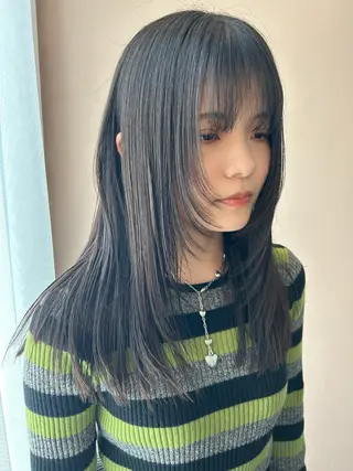 ロング カラー hub hair レイヤー/透明感のヘアスタイル