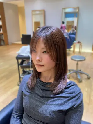 ミディアム パーマ 縮毛矯正/レイヤー 🌙児玉光瑠のヘアスタイル