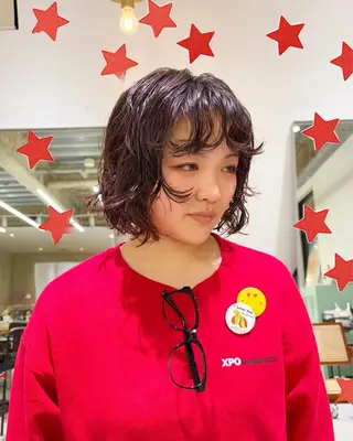 ミディアム パーマ ブリーチパーマ 🎀Rumiのヘアスタイル