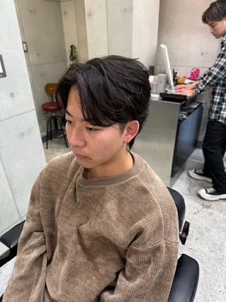 ミディアム パーマ メンズ CHROM TOKYO A.L.T所属・【メンズ・カット】 藪 清正のヘアスタイル