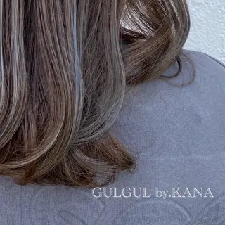 セミロング カラー 🪞Kana｜透明感 カラー × 髪質改善のヘアスタイル