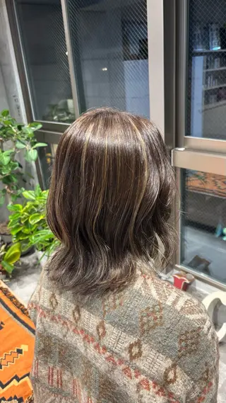 ミディアム カラー メンズ ツヤ髪ハイトーン ×レイヤー🌝リオのヘアスタイル