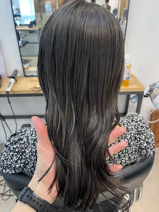 セミロング カラー 赤み消しカラー/ ナチュラル/トモキのヘアスタイル