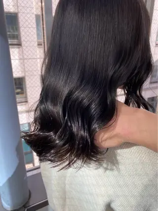 セミロング カラー まさと/銀座/ ストレート/艶髪のヘアスタイル