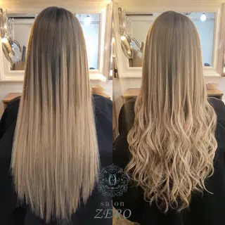 ロング カラー ヘアアレンジ Hair Make Salon ZEROのヘアスタイル