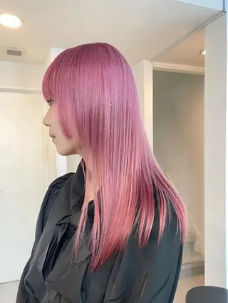 ロング カラー ハイトーン×レイヤー ／遠藤将太のヘアスタイル