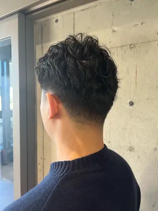 パーマ メンズ ボブ×艶カラー 特化・リクト💥のヘアスタイル